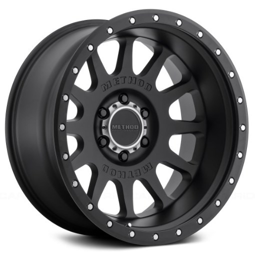 20 x 10 in. 24 mm NV Matte Black Wheel