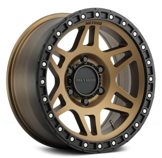 17 x 8.5 in. 5 x 5 in. Bronze with Matte Black Lip Wheel