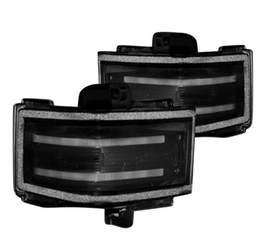 LED Spot Light Towing Mirror Lenses for 2017-2018 Ford F-250, Amber & White