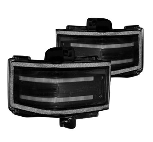 LED Spot Light Towing Mirror Lenses for 2017-2018 Ford F-250 - Amber & White