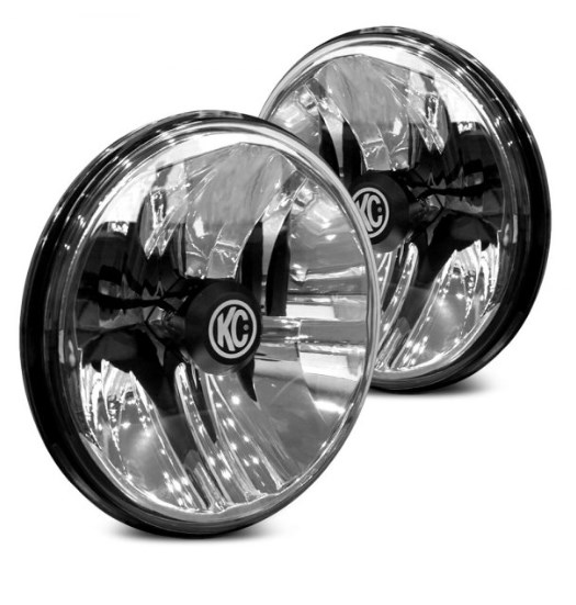 Picture of KC Hilites KCL42351 7 in. Round Chrome Gravity LED Headlights for 2007-2018 Jeep Wrangler JK