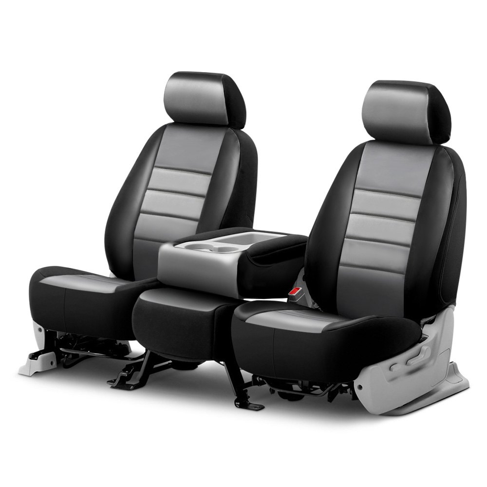 Picture of Fia FIASL67-34 GRAY Split Front Bucket Seat Cover for 2015-2016 F150, Gray