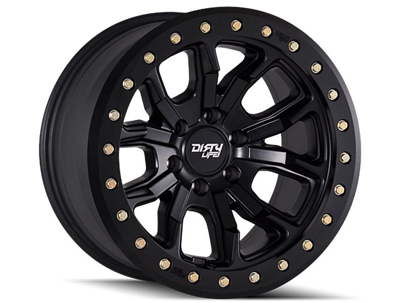 DLW9303-7973MB12 DT-1 Matte Black Beadlock Wheels - 17 x 9 in.