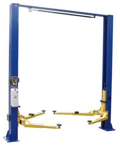 9000 lbs Asymmetric Clear Floor Two Post Lift
