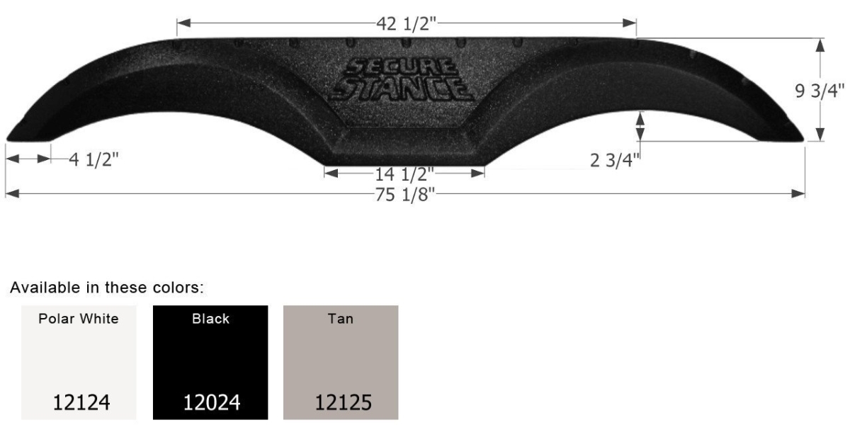 FS2024 Thor Tandem Fender Skirt, Black