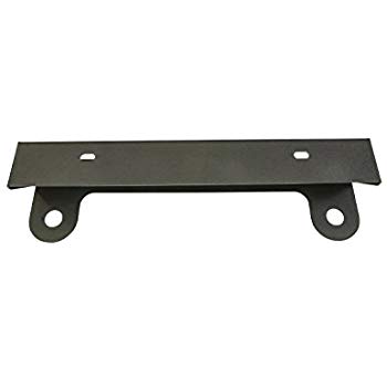 Flip-Up License Plate Holder for Winch with Hawse Fairlead - Black