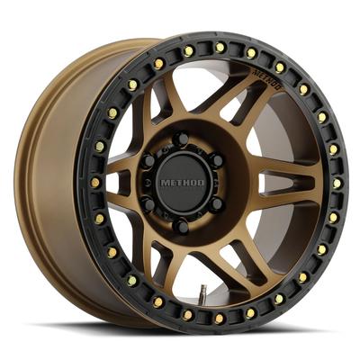 MRWMR10679050944B 17 x 9 in. Minus 44 mm Offset 5 x 5 in. MR106 Beadlock Method Wheel - Bronze with BH-H24125