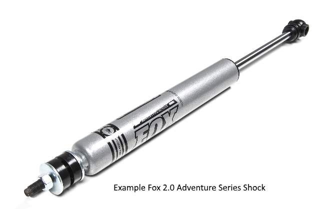26.85 in. 2.0 Adventure Series Monotube Shock Absorber, Silver Powdercoated
