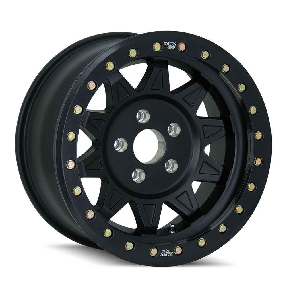 DLW9302-7965MB14 17 x 9 in. Roadkill Matte Black Beadlock Wheels