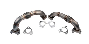 Single Turbo Passenger Side & Driver Side Stainless Up Pipe Kit for 2001-2016 Chevy Silverado 3500