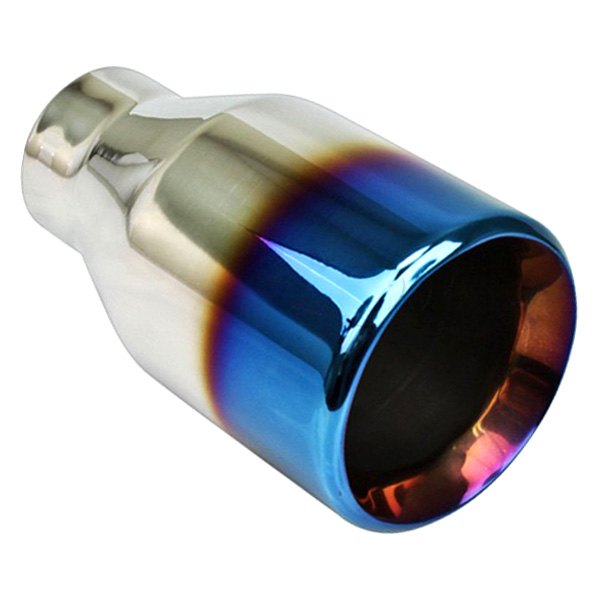 DTEDT-24158BF 4 in. Blue Flame Series Round Straight Cut Double-Wall Exhaust Tip