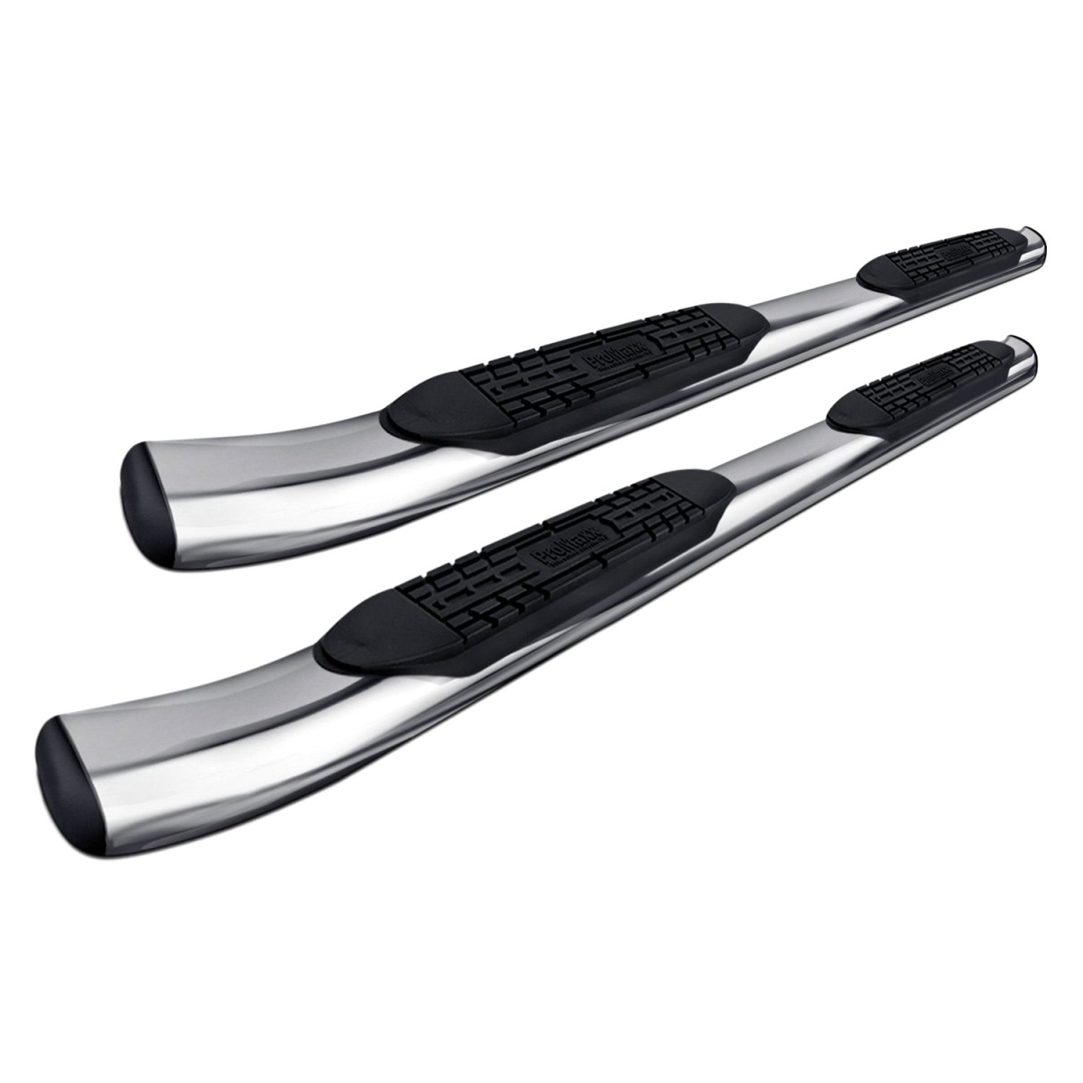 5 in. Stainless Steel Curved Oval Step Bars for 2019 Silverado & Sierra 1500 Double Cab