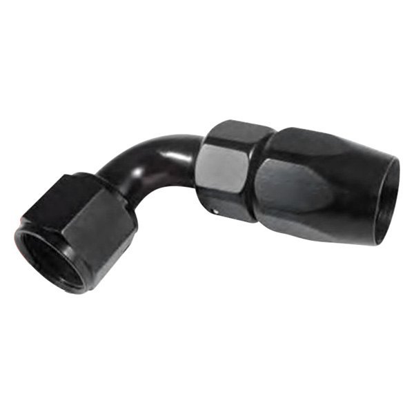 90-Degree 16AN Swivel Hose End - Black - Lightweight Aluminum