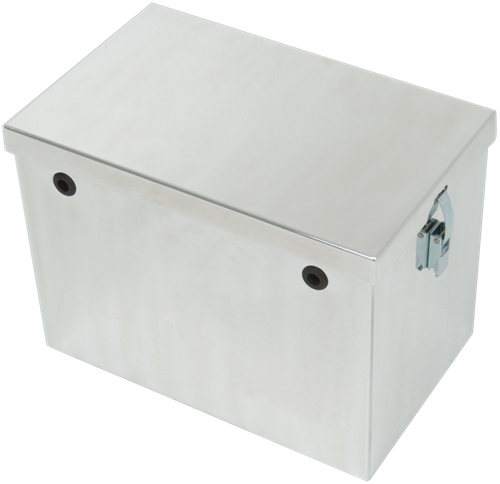 PHOSP14B Aluminum Trailer Battery Box with Latching Lid - 13.87 x 10.43 x 8.5 in.