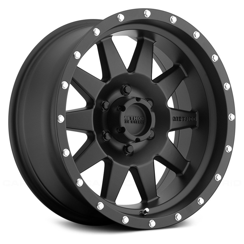 18 x 9 in., 6 x 5.5 The Standard Matte Black Wheels
