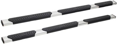 5 in. R5 Series Wheel-to-Wheel Polished Modular Nerf Step Bars for 2019-2019 Silverado & Sierra 1500 Crew Cab