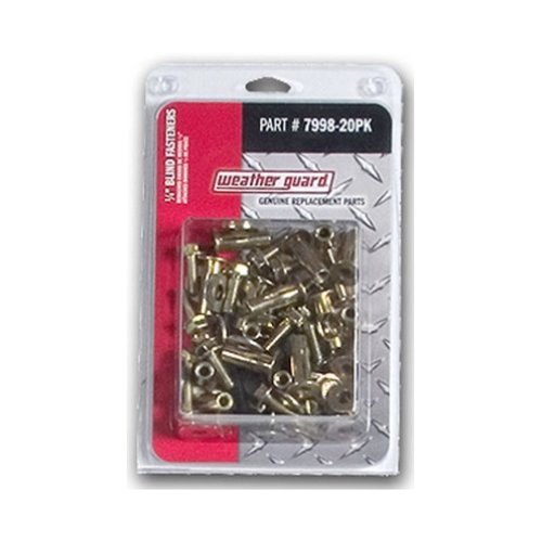 Weatherguard WEA7998-20PK 0.25 in. Blind Fasteners for Rigid Fastening to Sheet Metal, Fiberglass & Plastics - Pack of 20