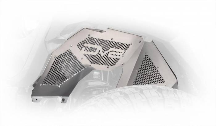 Solid and Perforated Design, With DV8 Logo, Powder Coated, Black, Aluminum, Set Of 2