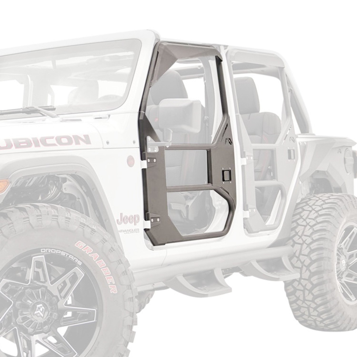 FFBJL1030-1 4-Door Black Front Full Tube Doors for 2018 Jeep Wrangler JL -  FAB FOURS