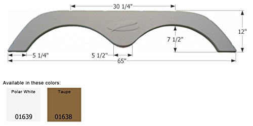 Camping World Icon Technologies Fender Skirt, Tandem, Skyline, FS2189, Polar White | ABS Plastic