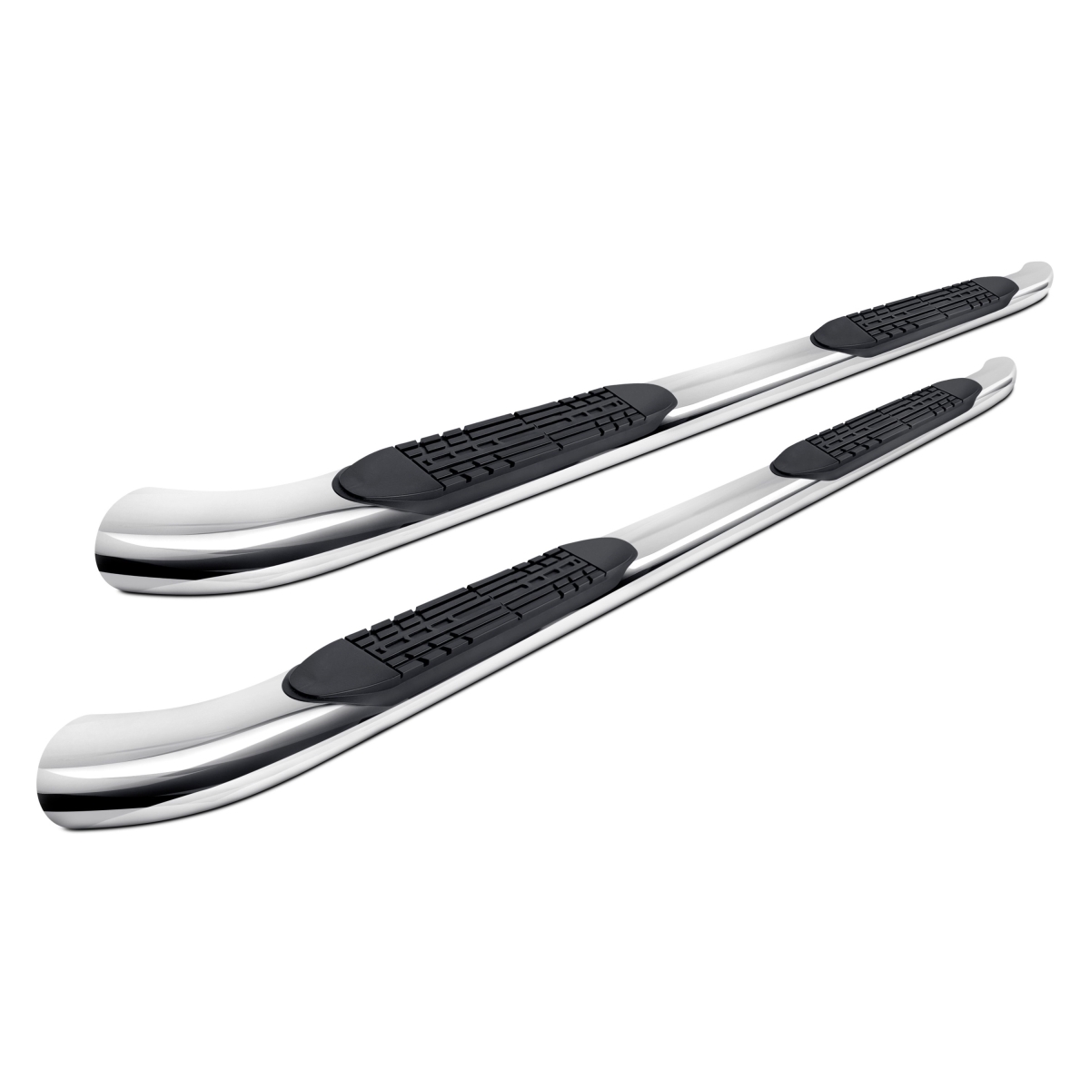 Double Cab Ss 4 in. Curved Oval Step Bars for 2019 Chevy Silverado & Sierra 1500