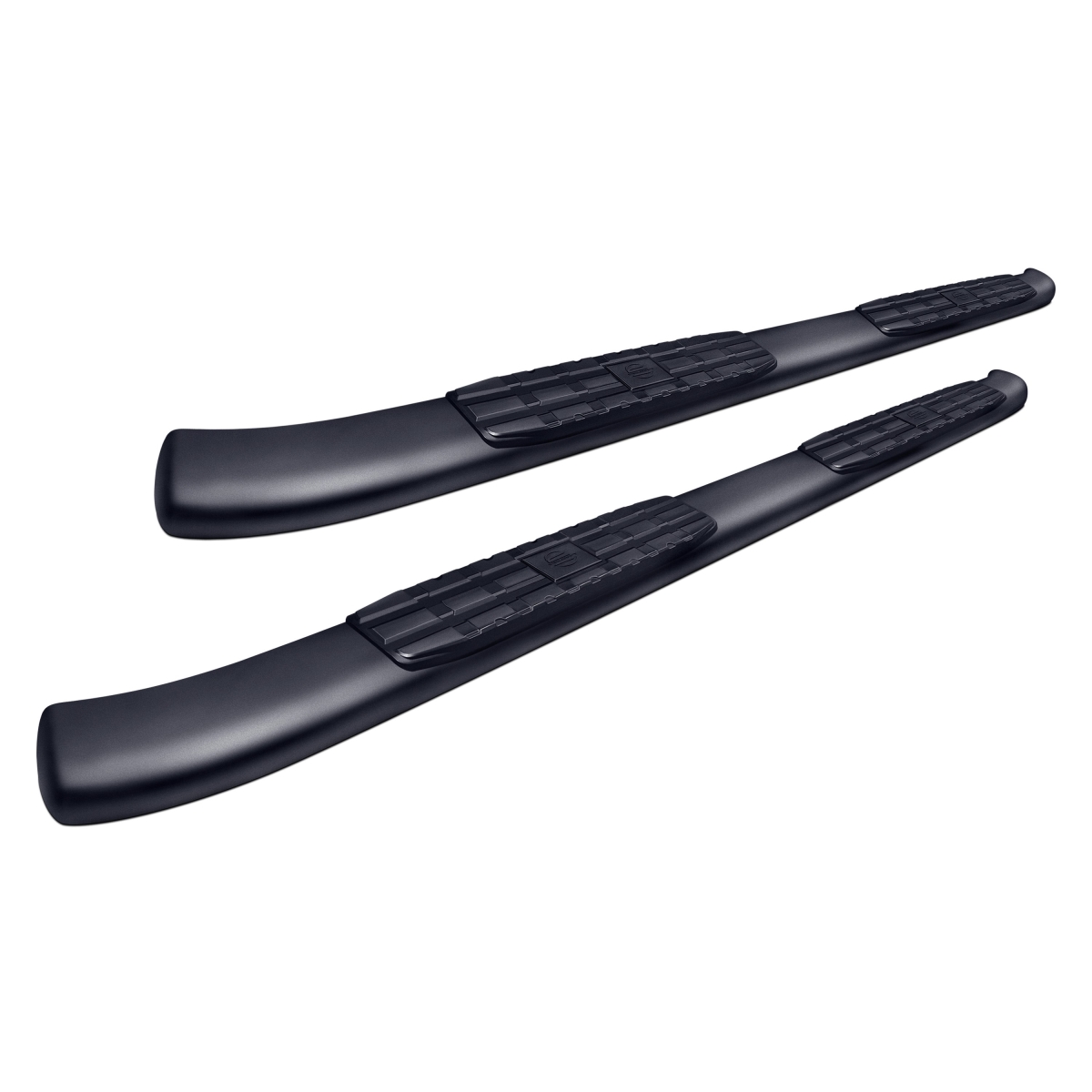 19-C RAM 1500 CREW CAB BLACK STAINLESS STEEL 4IN OVAL BLACKOUT SERIES SIDEBARS