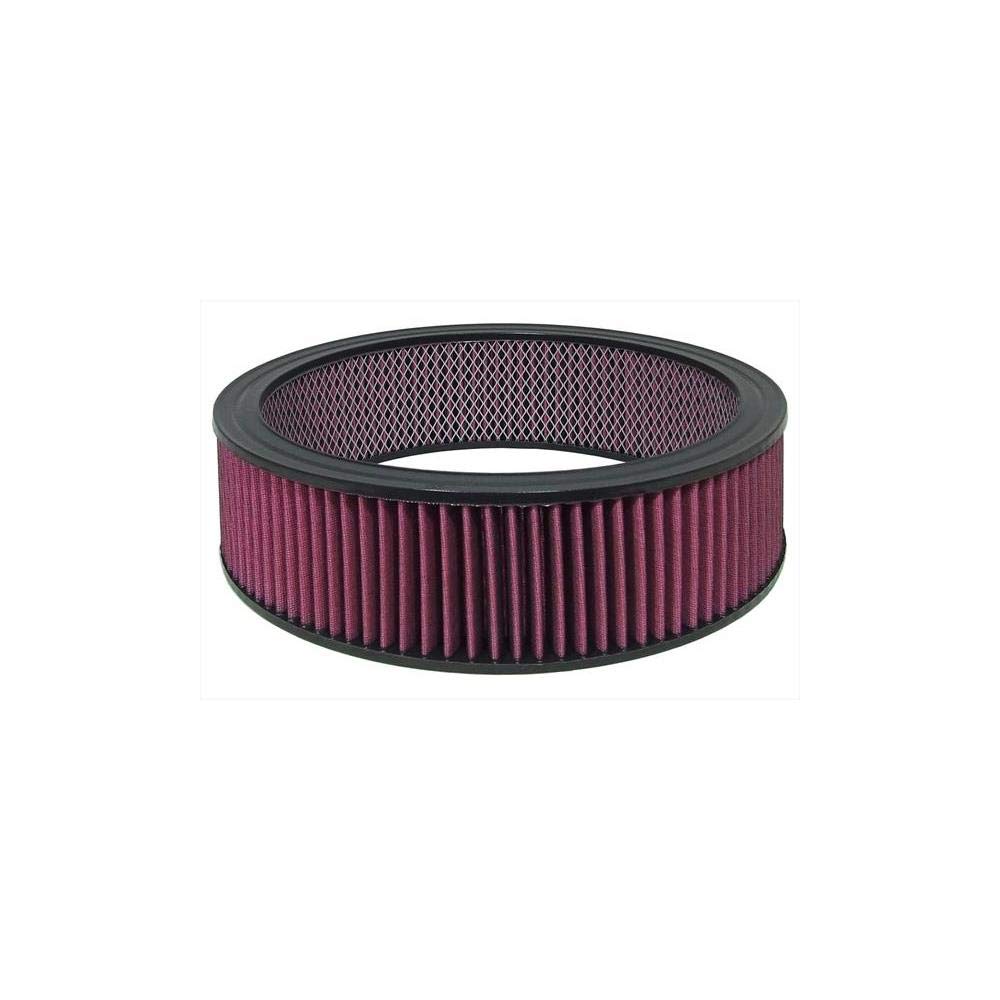 Picture of Big End Performance BEP70526 High Flow Reusable Round Air Filter&#44; Red - 14 x 3.5 in.
