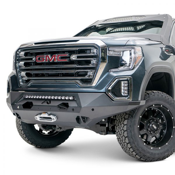 19-C Sierra 1500 Matrix Full Width Powder Coat Front Winch HD Bumper, Black