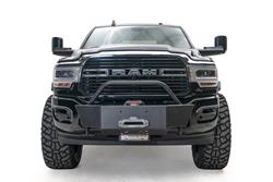 19-C Ram 2500 & 3500 Large Frame Powder Coat Winch Mount with Hoop, Black