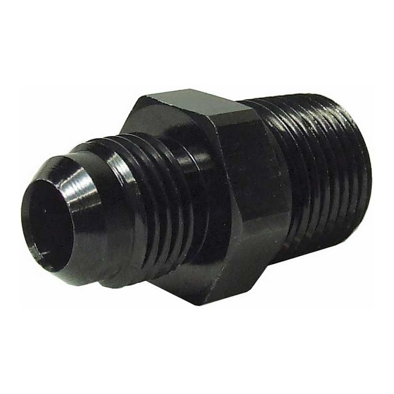 Straight Adapter Fitting, Black - 0.37 in. NPT to -6AN