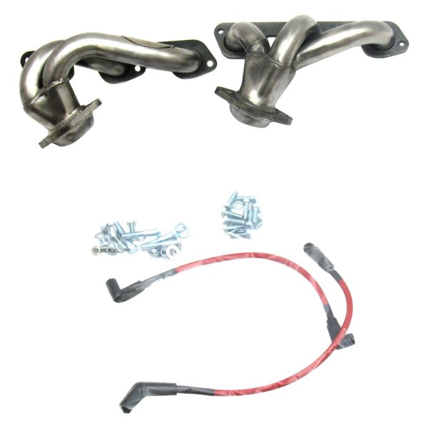 JBA1528S Cat4ward Stainless Steel Natural Short Tube Exhaust Headers for 2007-2011 Jeep Wrangler