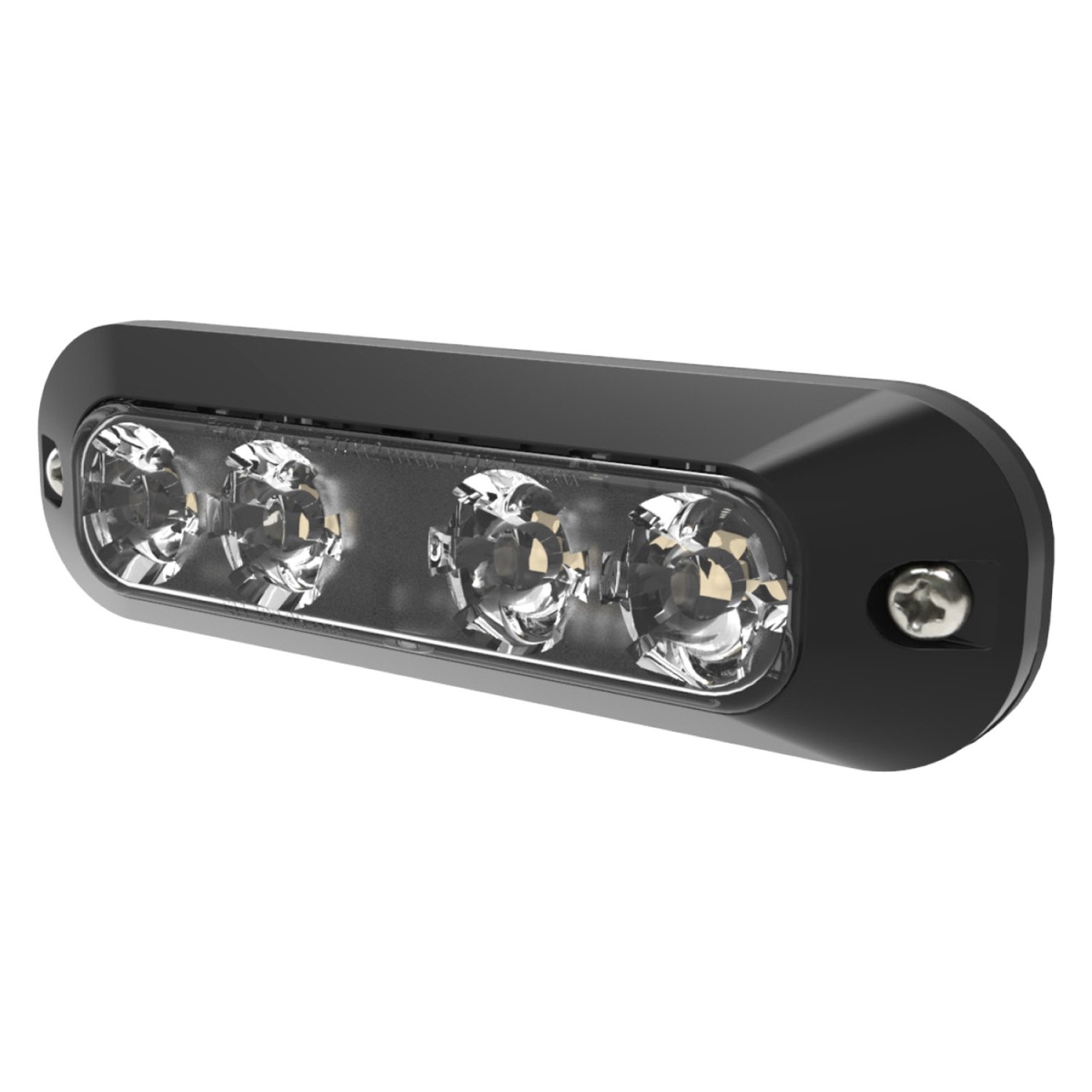 ECCED3704A Bolt-on Mount Amber 4 LED Strobe Light - 5.5 in.