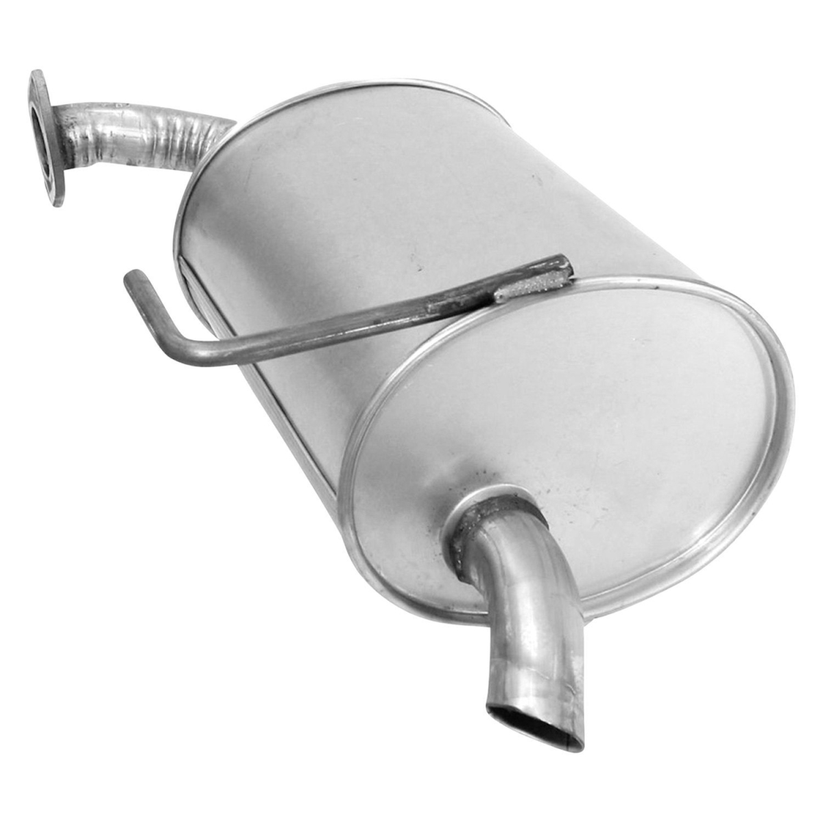 Enforcer Series Aluminized Steel Glass Pack Aluminized Exhaust Muffler with Inlet & Outlet Neck, Oval - 4.25 x 8.37 in.