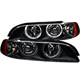 121017 1995 - 2001 BMW 5 Series Headlights Clear Projectors with Halos Headlight - Black