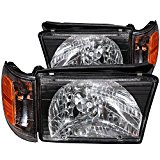 1999 - 2002 4Runner Headlights Black with Amber Reflectors