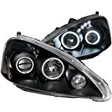 121197 2005 - 2006 RSX Headlights Projector with Halo Black Clear
