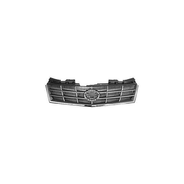 Grille Upper for 2008-2011 Cadillac STS, Chrome & Gray