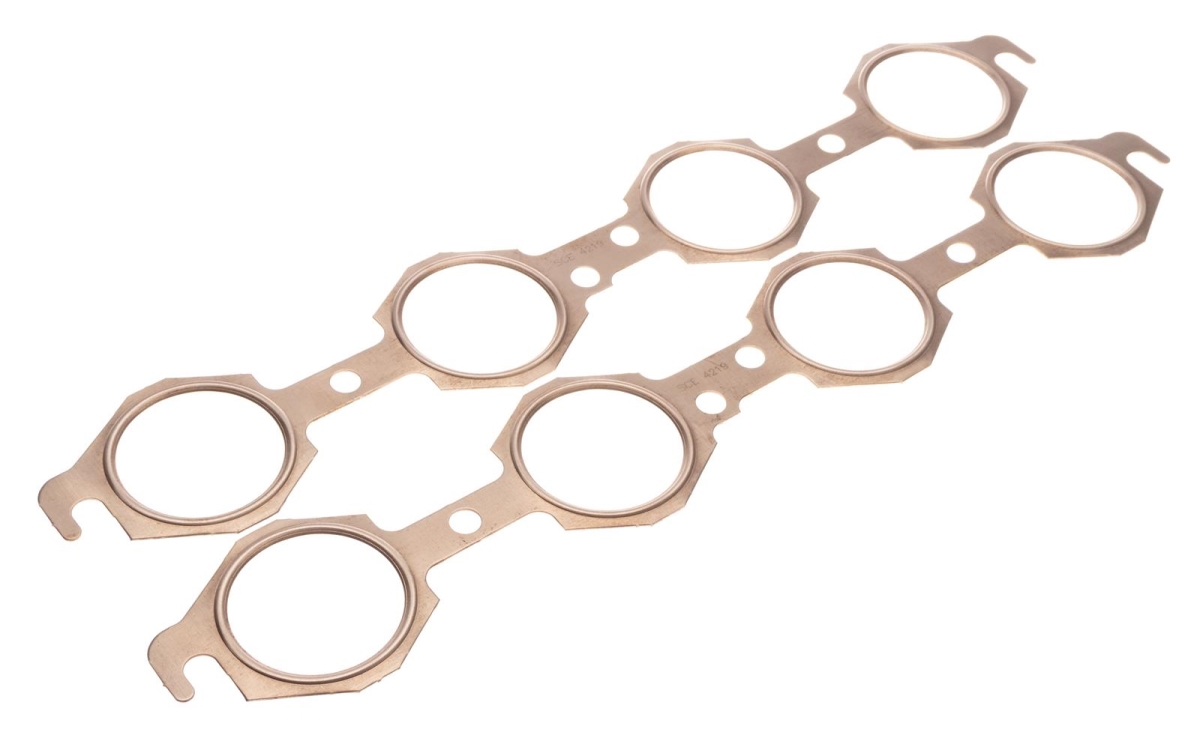 SCE4219 2.1 in. Extra Large Port Embossed Exhaust Gasket for Chevy LS1