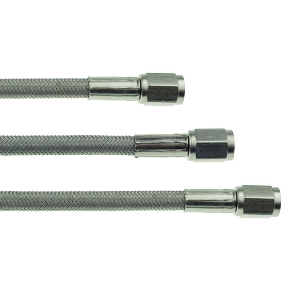 Straight -3 to Straight -3 Brake Line - Silver - 24 in. - High-Performance Design