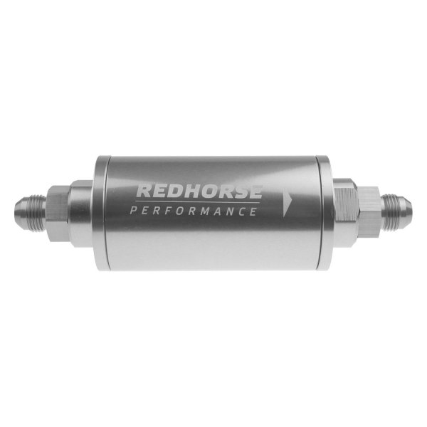 6 in. - 6AN Cylindrical In-Line Race Fuel Filter, Clear
