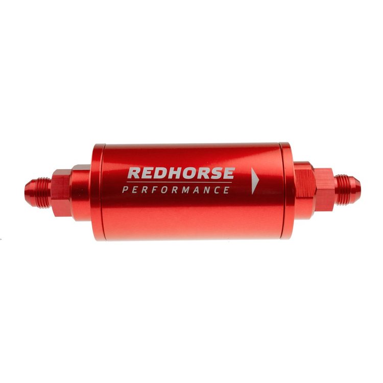 6 in. - 12AN Cylindrical In-Line Race Fuel Filter, Clear