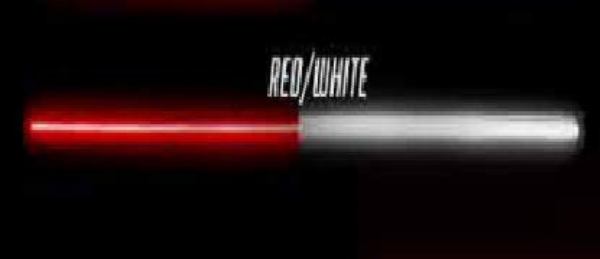 PUT9001406 6 in. Red & White E-blade with 64 Strobe Patterns & White Over-ride