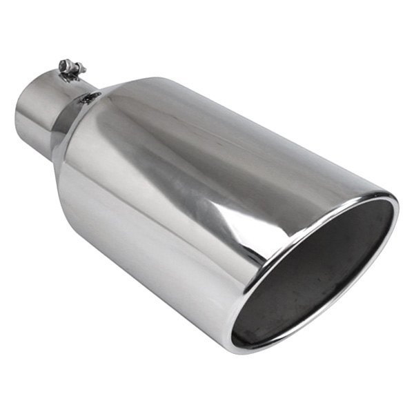 Diesel Series Round Rolled Edge Angle Cut Bolt-On Exhaust Tip