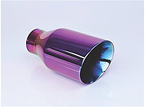 DTEDT-24113CP 2.25 in. ID x 4 in. OD Burned Double Wall Closed Outer Casing Purple Exhaust Tip