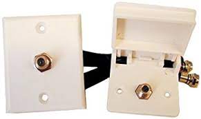 Cable TV Kit with Weather Cover, White