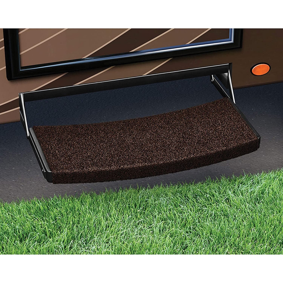 22 in. Trailhead Universal RV Step Rug - Grizzly Brown