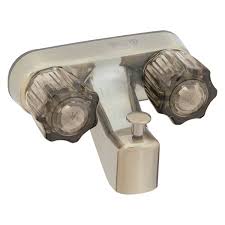 4in. Tub & Shower Diverter - Brushed Nickel - Smoke Handles