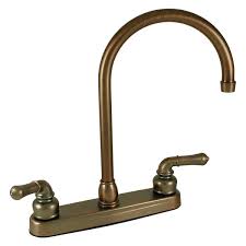 AMBU-YOB800GSOB-E 8 in. Plastic Kit Hi-Rise Spout with Lever Handles, Oil Rubber Bronze -  AMERICAN BRASS