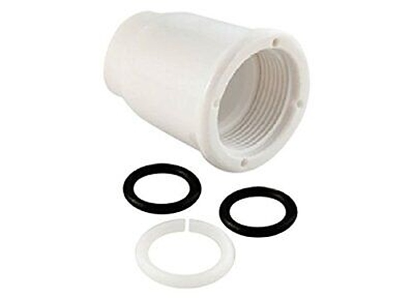 Spout Nut Kit with Oftring, White