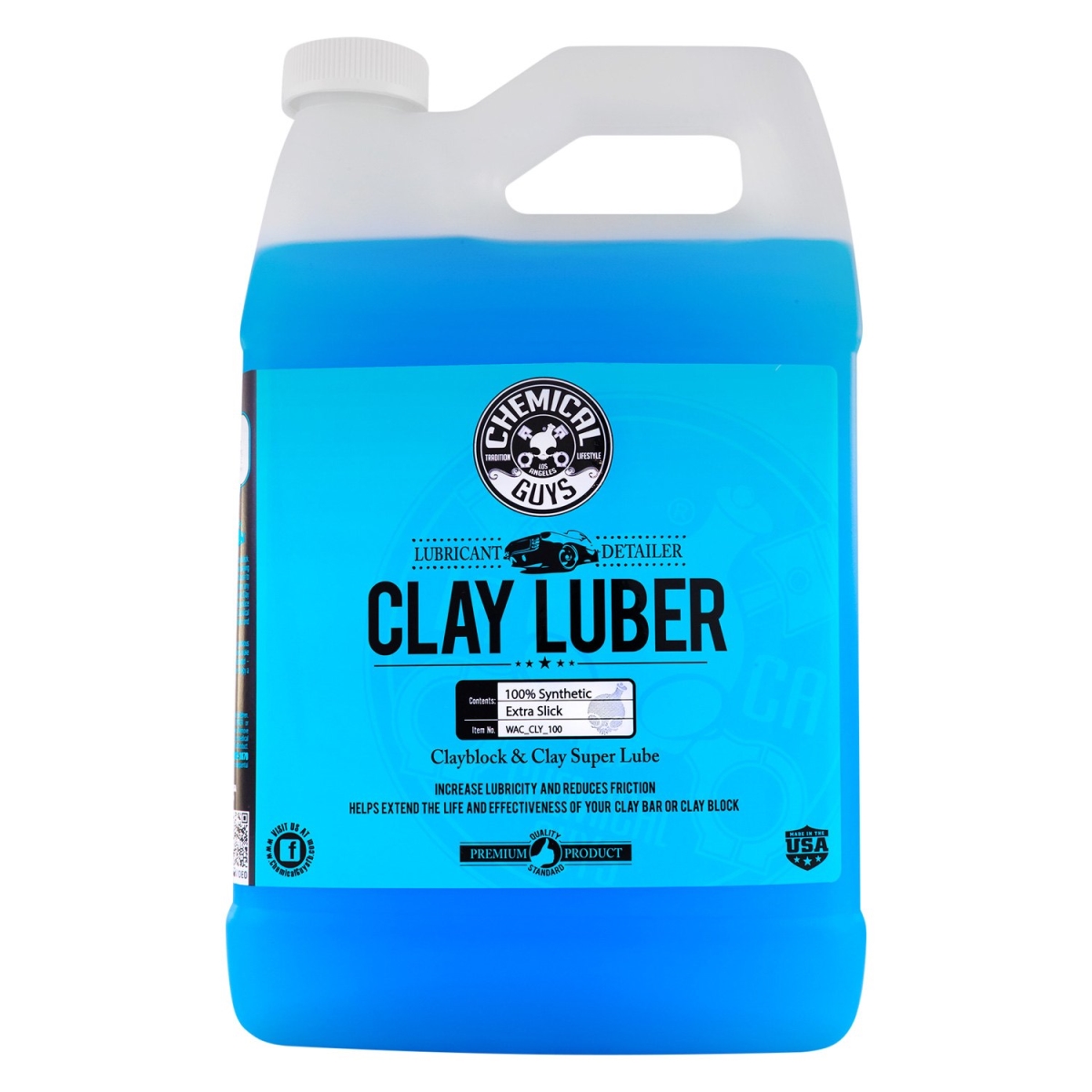 CHGWAC-CLY-100 Luber-synthetic Super Lube is the Slickest Clay & Clay Block Lubricant, 1 Gallon -  Chemical Guys, CHGWAC_CLY_100